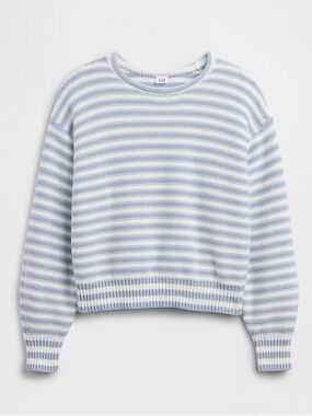 Relaxed Stripe Rollneck Sweater